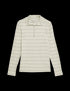 Marks & Spencer "Cotton Rich Striped Ribbed Half Zip Top"